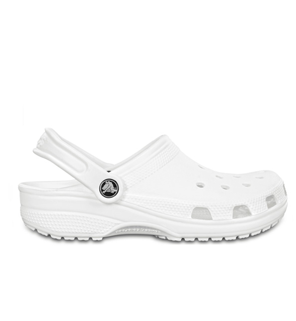 crocs white slip on