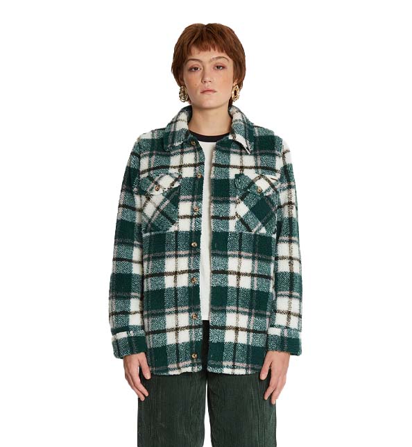 Green checkered sale jacket