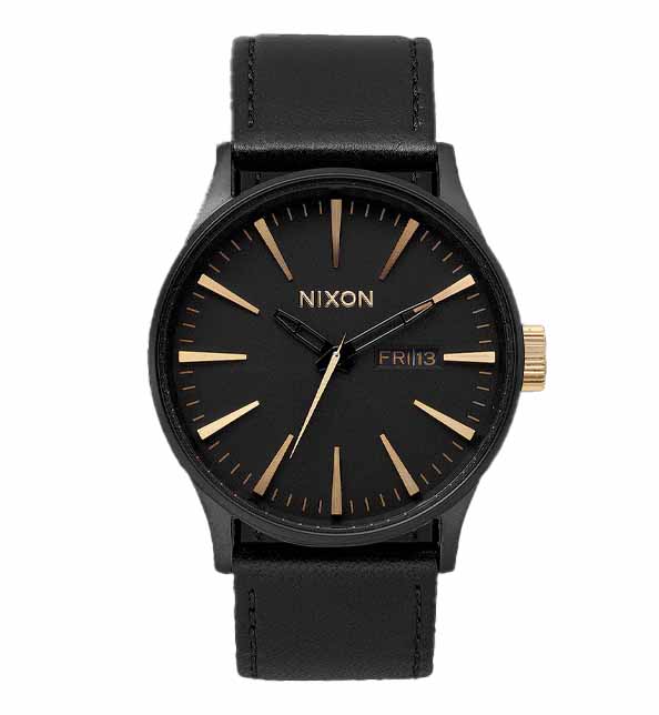 Sentry Lthr m Black/Gold