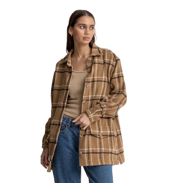 Long Check Shacket