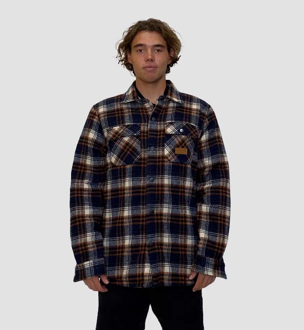 Strap Plaid Sherpa Shirt